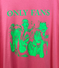 Load image into Gallery viewer, ONLY FANS T-SHIRT - PINK AND NEON GREEN - SIZE L
