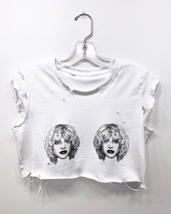THE COURTNEY T-SHIRT - DISTRESSED CROP